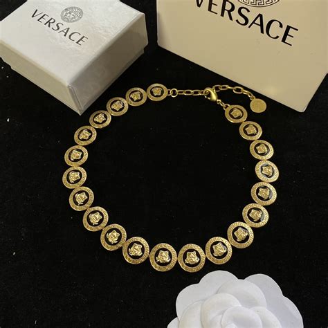 fake versace gold jewelry|Versace necklace 18k gold.